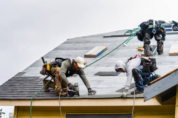 Professional Roof Installation technician working in Sheffield, OH